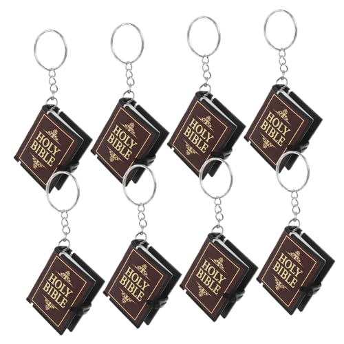 Hemobllo 8 Stück Schlüsselanhänger Schlüsselringe Dekorative Schlüsselkette Schlüsselbund Zubehör heilig Sonntagsgeschenke Bibel Anhänger Bibelgeschenk Bibelbuch Anhänger PVC-Außenhaut Hemobllo 8 Stück Schlüsselanhänger Schlüsselringe Dekorative Schlüsselkette Schlüsselbund Zubehör heilig Sonntagsgeschenke Bibel Anhänger Bibelgeschenk Bibelbuch Anhänger PVC-Außenhaut von Hemobllo