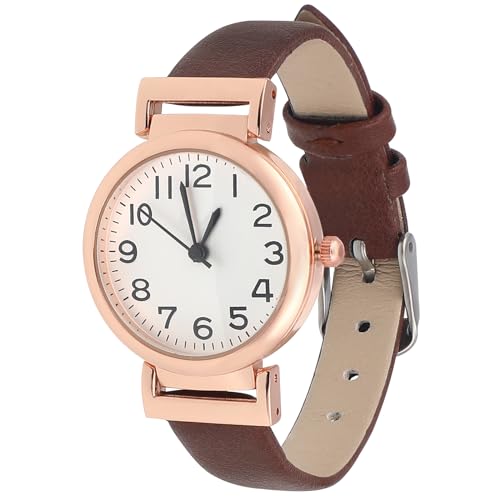 Hemobllo Damenuhr – Armbanduhr Minimalistische Quarzuhr Mode Uhr Lederband Uhr Casual Uhr für Damen Mädchen von Hemobllo