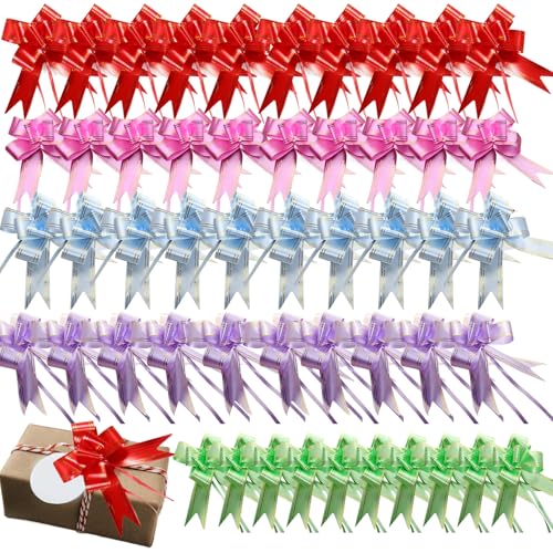 Große Pull Bows 50pcs Multicolor -Pull Bows für Geschenkverpackung vorhandener Korbpackung mit Band dekorativ von Hemore