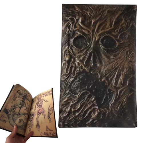 Hemousy Necronomicon Evil Dead Book | Dunkles Altarzeremonie-Requisitenbuch - Tragbares Altarzeremonie-Requisitenbuch, Horror-Halloween-Dekoration für Partys, Gastgeschenke, Wohnzimmer von Hemousy