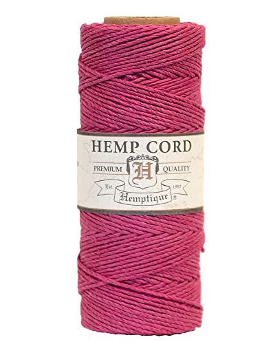 Hemp Cord Spool 20# 205'/Pkg-Dark Pink von Hemptique