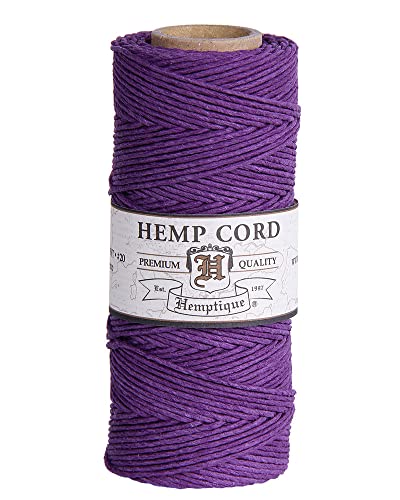 Hemp Cord Spool 20# 205'/Pkg-Dark Purple von Hemptique