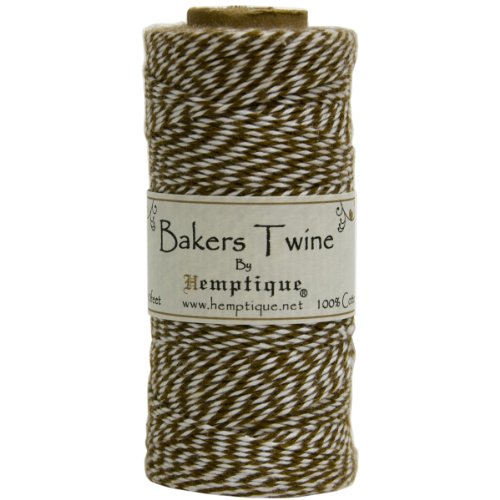 Hemptique Cotton Baker's Twine Spool 2-Ply 410'-Light Brown, Other, Multicoloured, 5.81 x 5.81 x 11.52 cm von Hemptique