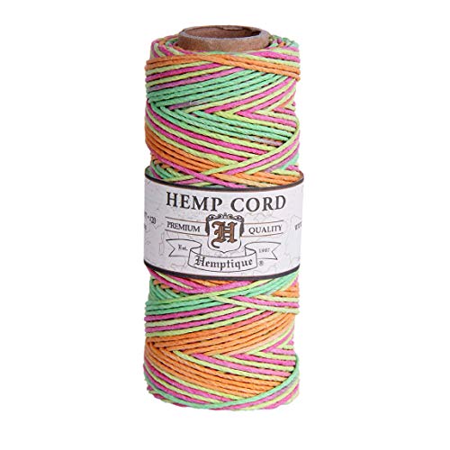 Hemptique Hanf Bunte Kordel Spule 9,1 kg 205 '-neon, andere, mehrfarbig von Hemptique