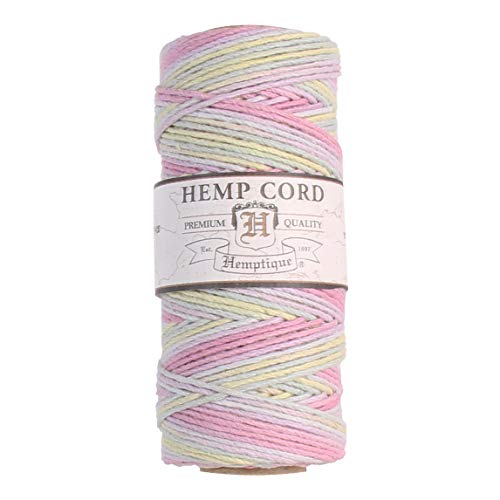 Hemptique Hanf Bunte Schnurspule, 9 kg, 60 m, Pastellfarben, Mehrfarbig von Hemptique