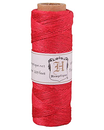 Hemptique Hemp Cord Spool, 10 lb., Red von Hemptique