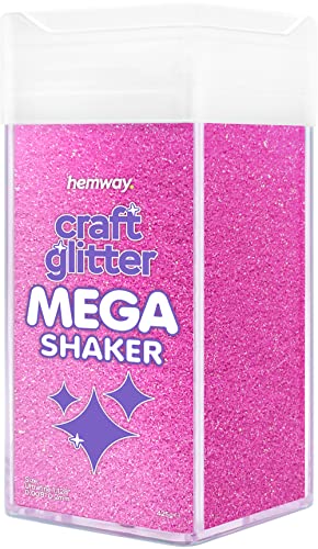 Hemway Glitter MEGA Craft Shaker 425g Baby Pink Ultrafein 1/128" .008" 0,2mm Polyester-Puder-Dekoration-Harz Tumblers Gemälde Kunst Hochzeit Tabelle von Hemway