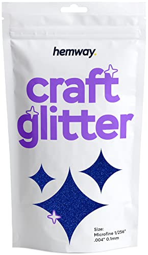 Hemway Blue Sapphire Holographic Craft Glitter 100g 3,5 Unzen Mikrofeiner 1/256" 0,004" 0.1MM für Kunsthandwerk Tumblers Papier Glasdekorationen Verschönern von Hemway