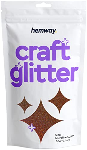 Hemway Holografischer Bastel-Glitzer, mikrofein, 0,1 mm, für Kunsthandwerk, Becher, Papier, Glas, Dekorationen, DIY-Projekte, 100 g von Hemway