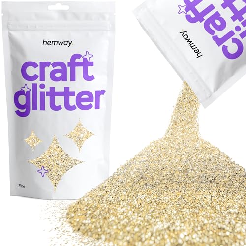 Hemway Champagne Craft Glitter 100g 3,5 Unzen FINE 1/64" 0,015" 0.4MM für Kunsthandwerk Tumblers Papier Glasdekorationen Verschönern von Hemway