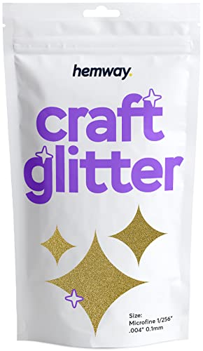 Glitzer zum Basteln Gold Harz Trinkgläser Karten Weihnachtsschmuck Kerzen mikrofein 100 g von Hemway