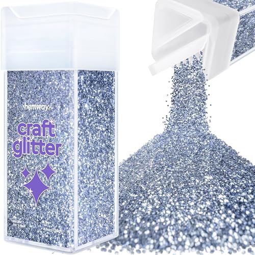 Hemway Craft Glitter Shaker 130g / 4.6oz Glitter for Arts, Crafts, Resin, Tumblers, Nails, Painting, Decoration, Festival, Cosmetic, Body - Fine (1/64" 0.015" 0.4mm) - Azure Blue von Hemway