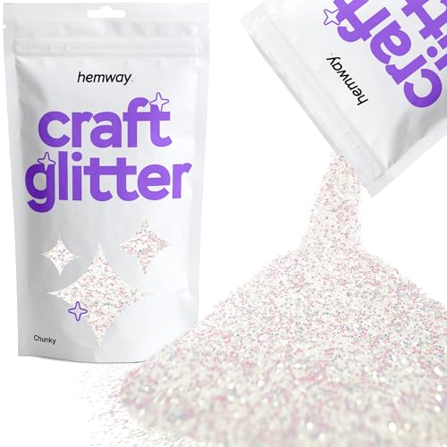 Hemway Craft Glitter 100g 3,5 Unzen Chunky 1/40" 0,025" 0.6MM (Perlmutt) von Hemway