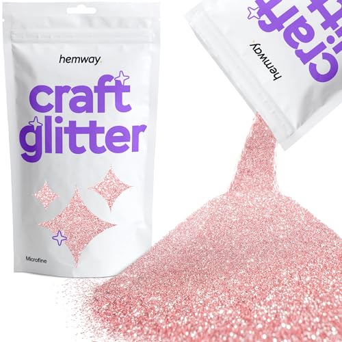 Hemway Light Rose Gold Micro Craft Glitter für Kunsthandwerk Tumblers Papier Glasdekorationen Verschönern -1/256" .004" 0,1mm von Hemway