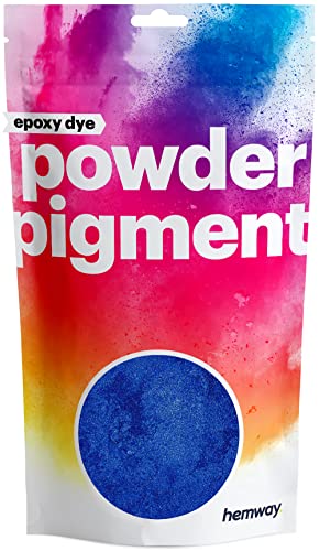 Hemway | Metallisch Blau Saphir Epoxy Farbstoff Pigment Pulver Farbe Ultra Funkeln Metallic Farbstoff Pigmente für Polyurethan-Epoxidharz - 50 g von Hemway