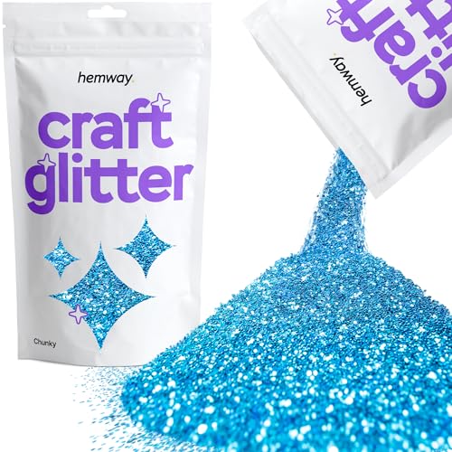 Hemway Ocean Blue Craft Glitter Chunky 1/40" 0,025" 0.6MM von Hemway