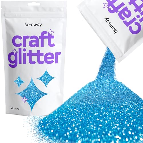 Hemway Ocean Blue Craft Glitter Mikrofeiner 1/256" 0,004" 0.1MM von Hemway