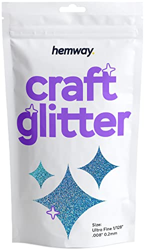 Hemway Ocean Blue Craft Glitter Ultrafine 1/128" 0.008" 0.2mm für Kunsthandwerk Tumblers Papier Glasdekorationen Verschönern von Hemway