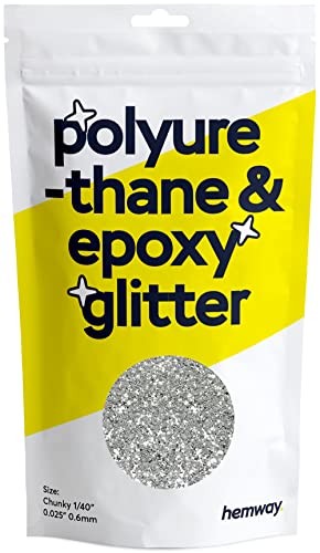 Glitzer für Harz Silber Metallic-Kristalle für Epoxidharz grobe Flocken Becher Wachsschmelze 100 g von Hemway