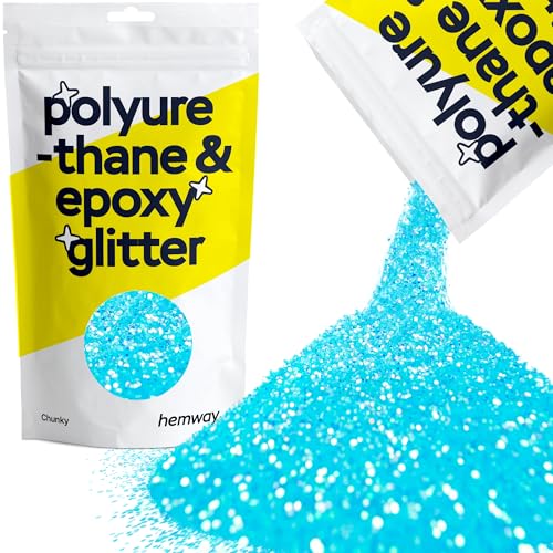 Hemway | Polyurethan und Epoxid-Glitter - CHUNKY - 1/40" 0,025" 0.6mm - Baby Blue / 100 g von Hemway