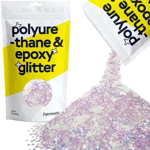 Glitzer für Harz Perlmutt schillernde Metallic-Kristalle für Epoxidharz-Bastelarbeiten extra klobige Flocken Trinkgläser Wachsschmelze 100 g/3,5 oz von Hemway