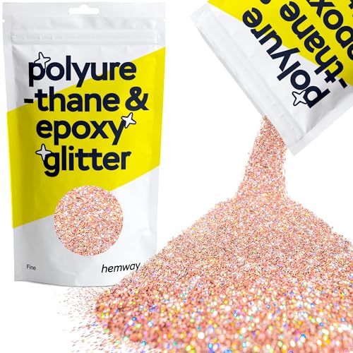 Hemway | Polyurethan und Epoxidharz Glitter - FINE - 1/64" 0,015" 0.4mm - Rose Gold Holographic / 100 g von Hemway