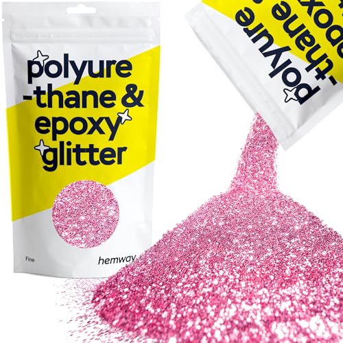 Hemway | Polyurethan und Epoxidharz Glitter - FINE - 1/64" 0,015" 0.4mm - Rose Rosa / 100g von Hemway