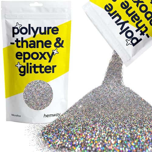 Glitzer für Harz Gun Metal Grey holografische Metallic-Kristalle für Epoxidharz mikrofeine Flocken Trinkgläser Wachsschmelze 100 g von Hemway