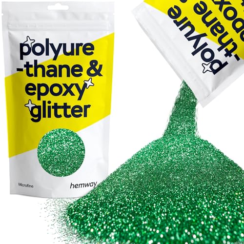 Glitzer für Harz smaragdgrüne Metallic-Kristalle für Epoxidharz mikrofeine Flocken Trinkgläser Wachsschmelze 100 g von Hemway