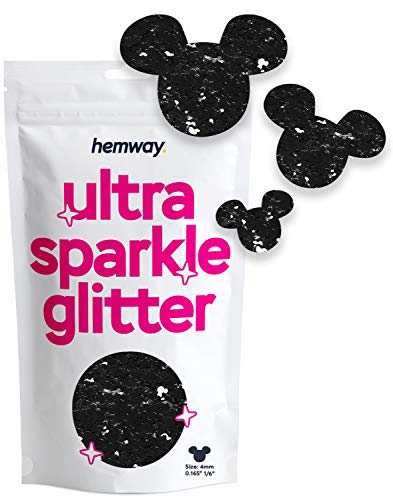 Glitzernde Mickey-Maus-Form ultraglitzernde Pailletten Party-Dekoration schwarze Nägel Körper Gesicht Kunsthandwerk 50 g von Hemway