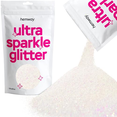 Hemway Ultra-Schein-Glitter Perlmutt 100g / 0,35 Unzen Multi-Purpose-Epoxidharz-Kunsthandwerk Kosmetik Sicher Körperbehaarung Gesicht Nagel Hochzeit Kunst Schönheit Tumblers Blumen-Puder-Staub von Hemway