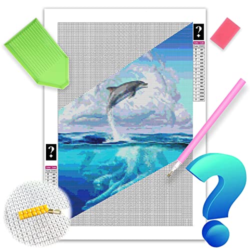 Henair 5D Mystery Diamond Painting Tier Kits für Erwachsene, Surprise DIY Mysterious Diamant Painting Bilder Set Full Square Drill Basteln nach Zahlen Strass Kreuzstich Stickerei für Zuhause Dekor von Henair