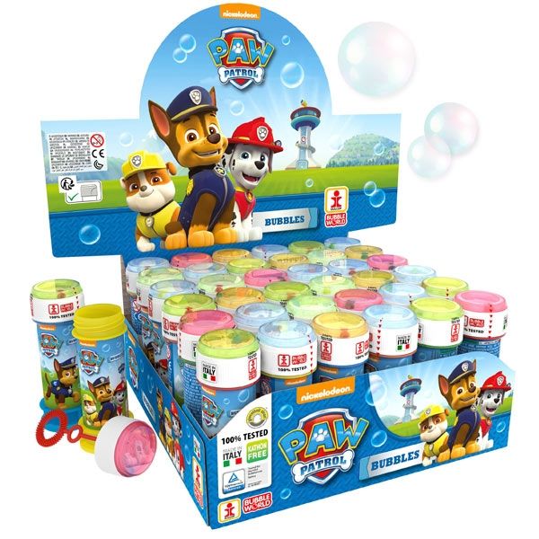 Großpack Paw Patrol Boy Seifenblasen, 36 Stk, mit Geduldspiel von Henbrandt Ltd