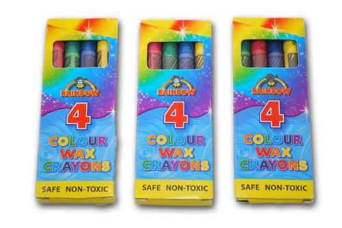 Der kleine Party Shop 7 x Packet Wax Crayons Farbe-4 in einem Pack - Kinder-Party Bag Filler Spielzeug von Henbrandt