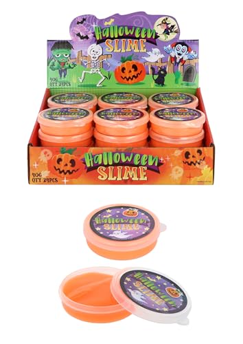 Henbrandt 1 x Schleimwanne Halloween Party Favors für Kinder Orange Kürbis Putty Trick or Treat Party Bag Favors Loot Bag Fillers Lucky Dip Favors für Jungen und Mädchen von Henbrandt