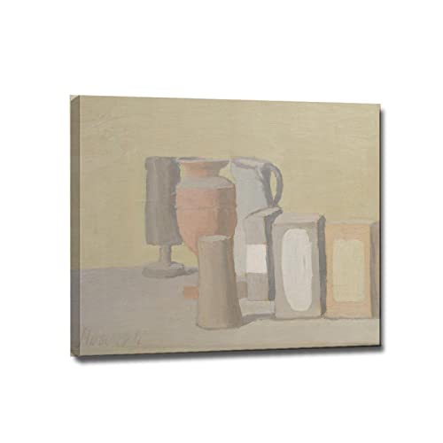 HengYun ART Wohnkultur Gemälde Giorgio Morandi Poster Giclée-Kunstdruck auf Leinwand Ästhetik Bilder für Wohnzimmer Dekorativ 40x48cm rahmenlos von HengYun ART