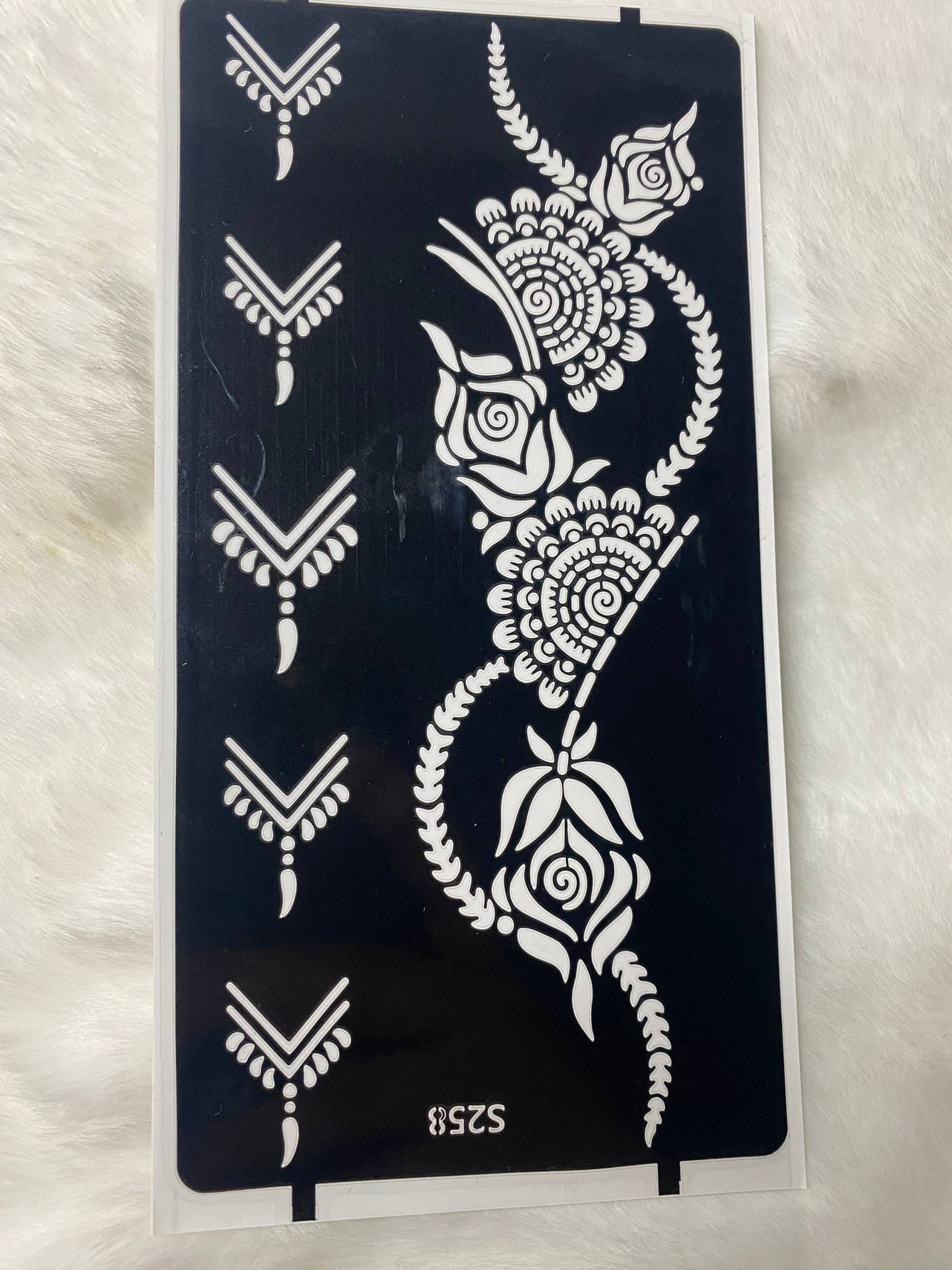 Henna Sticker , Mehendi Aufkleber, Hennatttoos, Schablone, Diy von HennaDesignByHM