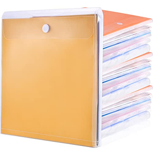 Henoyso 12 Stück 30,5 x 30,5 cm Scrapbook-Papier-Organizer, Top-Loading Kunststoff-Papierhalter, Bastelpapier, Aufbewahrung, Scrapbook, Organisation für Scrapbooking, Papier, Vinyl-Papier, Akten, von Henoyso