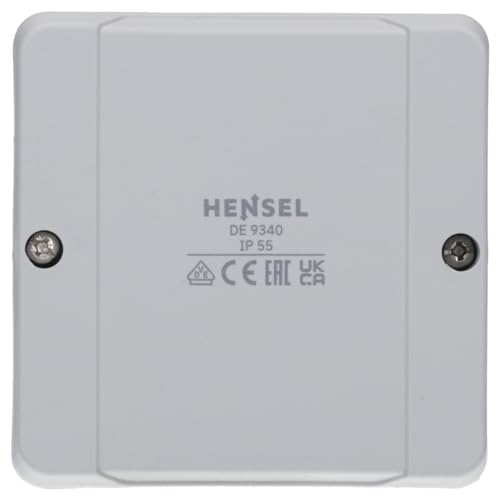 Hensel DE 9340 Kabelabzweigkasten Feuchtraumdose IP 55 bis 4 qmm 3phasig, 6 qmm 1phasig, ohne Klemme von Hensel