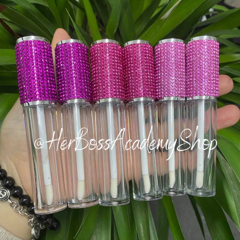 Unikat - 50 Stk 6Ml Strass Leere Funkelnde Lipgloss Tuben Start Your Own Business von HerBossCosmetics