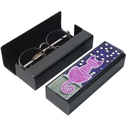 5D Diamant Malerei Brillenetui,DIY Brillenetui Aufbewahrungsbox Strass Malerei Stickerei Brillenetui Leder Schutzhülle für Brillen Sonnenbrille mit Magnetverschluss für Frauen Mädchen erwachsene von Herbests