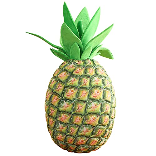 Herbests Ananas Plüsch Kissen, 48cm Lebensmittel Obst Komfort PlüschKissen Weiches Schlafkissen Sofa-Rückenkissen Raumdekoration Plüschpuppen Kinderspielzeug Geburtstagsgeschenk Für Kinder Mädchen von Herbests