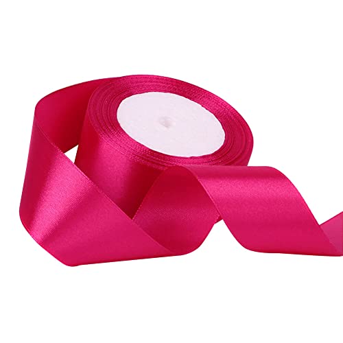 Herbests Satinband Rose 38mm Breit,22 Meter Breit Schleifenband Dekoband Geschenkband Bänder zum Basteln für Geschenkverpackungen Blumensträuße,Nähprojekte,Schleifenherstellung,Partydekoration von Herbests