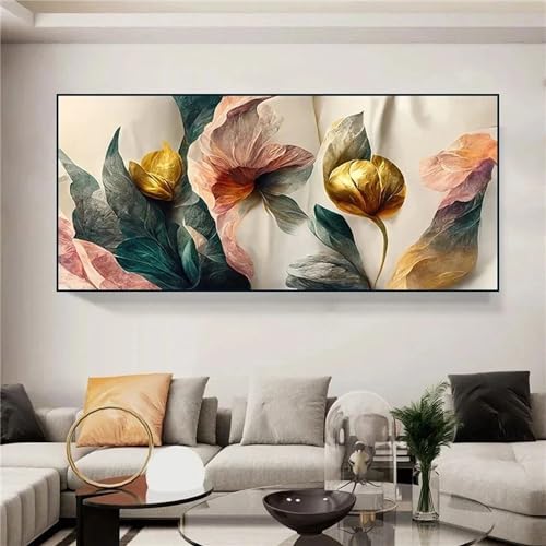 Herfair 5D Diamant Painting Erwachsene Groß XXL Blumen Vintage Art Diamond Malerei Kits Bilder, DIY Wohnzimmer Schlafzimmer Home Wanddekoration (40x70cm) von Herfair