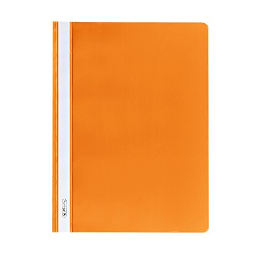 10 Herlitz Schnellhefter / DIN A4 / PP / extra stabil / Farbe: orange von Herlitz