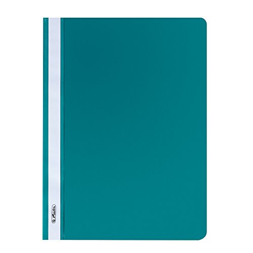 10 Herlitz Schnellhefter / DIN A4 / PP / extra stabil / Farbe: türkis von Herlitz