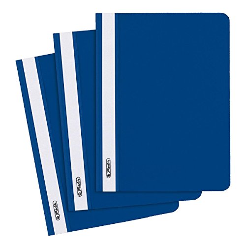 10 Herlitz Schnellhefter / DIN A5 / PP / Farbe: blau von Herlitz