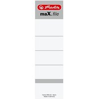 10 herlitz Einsteck-Rückenschilder maX.file weiß für 8,0 cm Rückenbreite von Herlitz