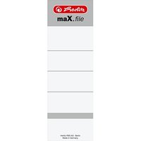 10 herlitz Ordneretiketten maX.file weiß für 8,0 cm Rückenbreite von Herlitz