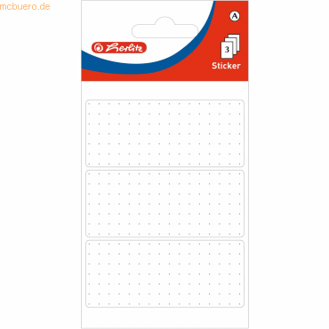 10 x Herlitz Büroetiketten weiß doted 36x82mm selbstklebend VE=6 Blatt von Herlitz